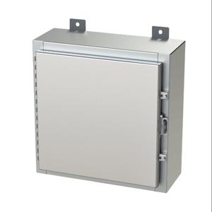 SAGINAW SCE-16H1606SS6LP Enclosure, 16 x 16 x 6 Inch Size, Wall Mount, 316L Stainless Steel, #4 Brush Finish | CV6QLD