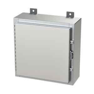 SAGINAW SCE-16H1606SSLP Enclosure, 16 x 16 x 6 Inch Size, Wall Mount, 304 Stainless Steel, #4 Brush Finish | CV6QLE