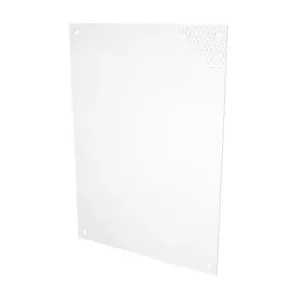 SAGINAW SCE-16N12MPP Subpanel, Perforated, Carbon Steel, White, Powder Coat Finish | CV6WXN