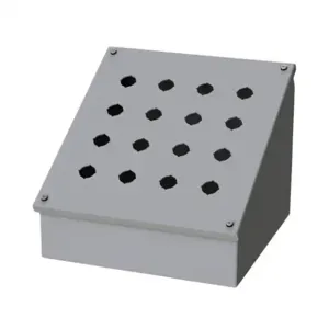 SAGINAW SCE-16PBAI Pushbutton Consolet, 16 Holes, 22mm, 11 x 11 x 9 Inch Size, Wall Mount, Carbon Steel | CV6NPV