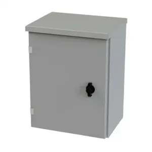 SAGINAW SCE-16R1208LP Enclosure, 16 x 12 x 8 Inch Size, Wall Mount, Carbon Steel, Ansi 61 Gray | CV6QLZ