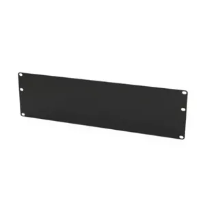 SAGINAW SCE-19-3U Rack Panel, 19 Inch Rack Width, Carbon Steel, Black, Powder Coat Finish | CV6UJZ