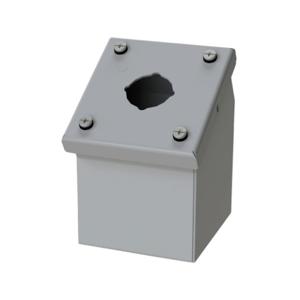 SAGINAW SCE-1PBA Pushbutton Consolet, 1 Hole, 30mm, 4 x 4 x 5 Inch Size, Wall Mount, Carbon Steel | CV6NPW