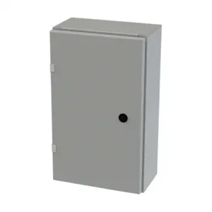 SAGINAW SCE-20EL1206LP Enclosure, 20 x 12 x 6 Inch Size, Wall Mount, Carbon Steel, Ansi 61 Gray | CV6QNH