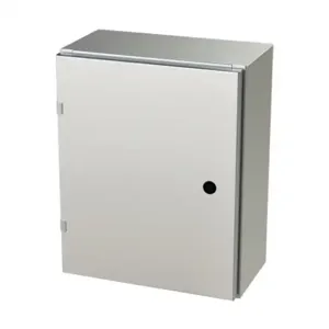 SAGINAW SCE-20EL1608SS6LP Enclosure, 20 x 16 x 8 Inch Size, Wall Mount, 316L Stainless Steel, #4 Brush Finish | CV6QNR