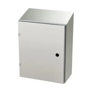 SAGINAW SCE-20EL1608SSST Enclosure, Slope Top, 20 x 16 x 8 Inch Size, Wall Mount, 304 Stainless Steel | CV6QNU