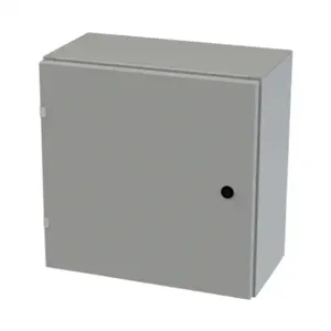 SAGINAW SCE-20EL2010LP Enclosure, 20 x 20 x 10 Inch Size, Wall Mount, Carbon Steel, Ansi 61 Gray | CV6QPM