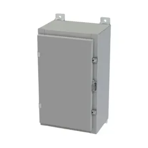 SAGINAW SCE-20H1208LP Enclosure, 20 x 12 x 8 Inch Size, Wall Mount, Carbon Steel, Ansi 61 Gray | CV6QQB