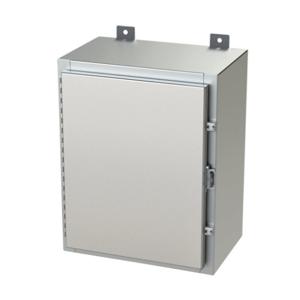 SAGINAW SCE-20H1610SSLP Enclosure, 20 x 16 x 10 Inch Size, Wall Mount, 304 Stainless Steel, #4 Brush Finish | CV6QQL