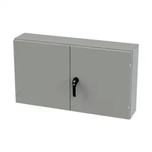 SAGINAW SCE-244208WFLP Enclosure, 24 x 42 x 8 Inch Size, Wall Mount, Carbon Steel, Ansi 61 Gray | CV6QRG