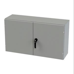 SAGINAW SCE-244212WFLP Enclosure, 24 x 42 x 12 Inch Size, Wall Mount, Carbon Steel, Ansi 61 Gray | CV6QRH