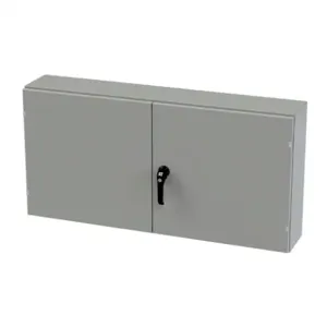 SAGINAW SCE-244808WFLP Enclosure, 24 x 48 x 8 Inch Size, Wall Mount, Carbon Steel, Ansi 61 Gray | CV6QRJ