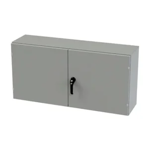 SAGINAW SCE-244812WFLP Enclosure, 24 x 48 x 12 Inch Size, Wall Mount, Carbon Steel, Ansi 61 Gray | CV6QRK