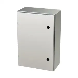 SAGINAW SCE-24EL1608SSLP Enclosure, 24 x 16 x 8 Inch Size, Wall Mount, 304 Stainless Steel, #4 Brush Finish | CV6QRU