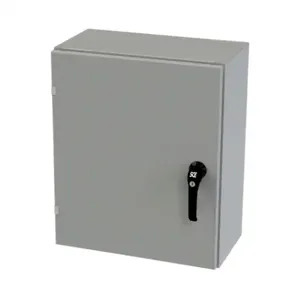 SAGINAW SCE-24EL2010LPPL Enclosure, 24 x 20 x 10 Inch Size, Wall Mount, Carbon Steel, Ansi 61 Gray | CV6QTG