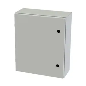 SAGINAW SCE-24EL2408LPLG Enclosure, 24 x 24 x 8 Inch Size, Wall Mount, Carbon Steel, Ral 7035 Light Gray | CV6QTY