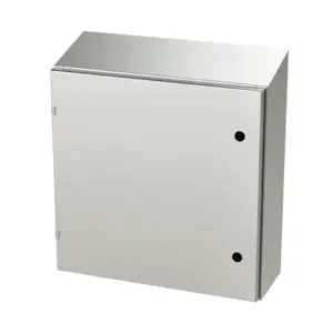 SAGINAW SCE-24EL2408SSST Enclosure, Slope Top, 24 x 24 x 8 Inch Size, Wall Mount, 304 Stainless Steel | CV6QUB