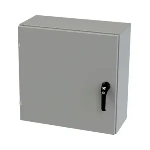 SAGINAW SCE-24EL2410LPPL Enclosure, 24 x 24 x 10 Inch Size, Wall Mount, Carbon Steel, Ansi 61 Gray | CV6QUE