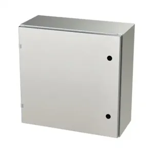 SAGINAW SCE-24EL2410SS6LP Enclosure, 24 x 24 x 10 Inch Size, Wall Mount, 316L Stainless Steel, #4 Brush Finish | CV6QUF