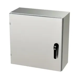 SAGINAW SCE-24EL2410SSLPPL Enclosure, 24 x 24 x 10 Inch Size, Wall Mount, 304 Stainless Steel, #4 Brush Finish | CV6QUJ