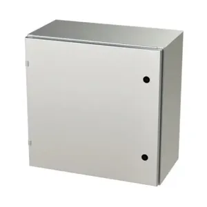 SAGINAW SCE-24EL2412SSLP Enclosure, 24 x 24 x 12 Inch Size, Wall Mount, 304 Stainless Steel, #4 Brush Finish | CV6QUN