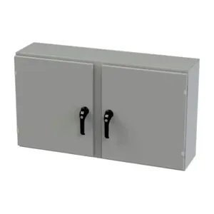 SAGINAW SCE-24EL4210WFLP Enclosure, 24 x 42 x 10 Inch Size, Wall Mount, Carbon Steel, Ansi 61 Gray | CV6QVH