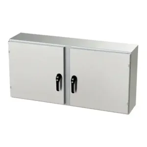 SAGINAW SCE-24EL4810SSWFLP Enclosure, 24 x 48 x 10 Inch Size, Wall Mount, 304 Stainless Steel, #4 Brush Finish | CV6QVJ