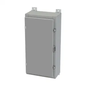 SAGINAW SCE-24H1206LP Enclosure, 24 x 12 x 6 Inch Size, Wall Mount, Carbon Steel, Ansi 61 Gray | CV6QVL