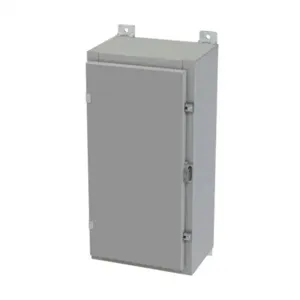 SAGINAW SCE-24H1208LP Enclosure, 24 x 12 x 8 Inch Size, Wall Mount, Carbon Steel, Ansi 61 Gray | CV6QVM