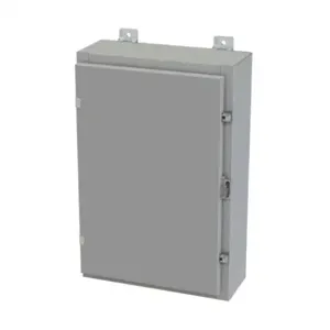 SAGINAW SCE-24H1606LP Enclosure, 24 x 16 x 6 Inch Size, Wall Mount, Carbon Steel, Ansi 61 Gray | CV6QVP