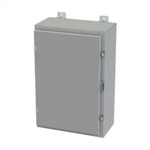 SAGINAW SCE-24H1608LP Enclosure, 24 x 16 x 8 Inch Size, Wall Mount, Carbon Steel, Ansi 61 Gray | CV6QVQ