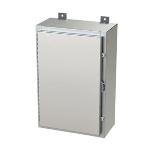 SAGINAW SCE-24H1608SS6LP Enclosure, 24 x 16 x 8 Inch Size, Wall Mount, 316L Stainless Steel, #4 Brush Finish | CV6QVR