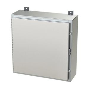 SAGINAW SCE-24H2408SSLP Enclosure, 24 x 24 x 8 Inch Size, Wall Mount, 304 Stainless Steel, #4 Brush Finish | CV6QWK