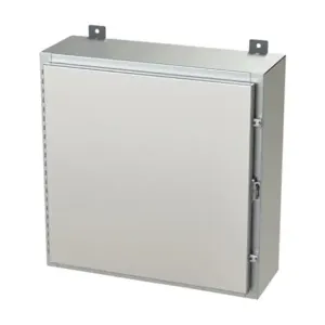 SAGINAW SCE-24H2408SSLP Enclosure, 24 x 24 x 8 Inch Size, Wall Mount, 304 Stainless Steel, #4 Brush Finish | CV6QWK