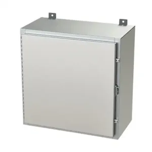 SAGINAW SCE-24H2412SSLP Enclosure, 24 x 24 x 12 Inch Size, Wall Mount, 304 Stainless Steel, #4 Brush Finish | CV6QWP