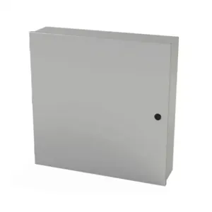 SAGINAW SCE-24N2406LP Enclosure, 24 x 24 x 6 Inch Size, Wall Mount, Carbon Steel, Ansi 61 Gray | CV6QXB