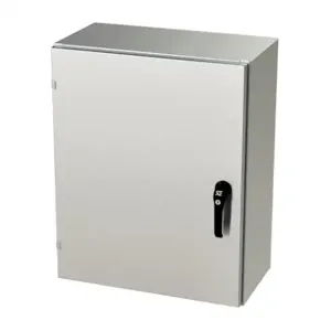 SAGINAW SCE-30EL2412SSLPPL Enclosure, 30 x 24 x 12 Inch Size, Wall Mount, 304 Stainless Steel, #4 Brush Finish | CV6QZK