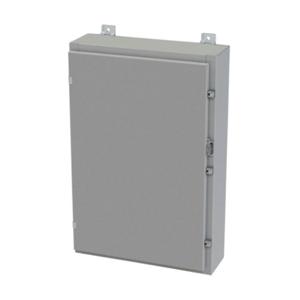 SAGINAW SCE-30H2006LP Enclosure, 30 x 20 x 6 Inch Size, Wall Mount, Carbon Steel, Ansi 61 Gray | CV6RAH