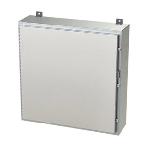 SAGINAW SCE-30H3008SSLP Enclosure, 30 x 30 x 8 Inch Size, Wall Mount, 304 Stainless Steel, #4 Brush Finish | CV6RBE