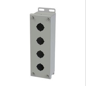 SAGINAW SCE-4PB Pushbutton Enclosure, 4 Holes, 30mm, 11 x 4 x 3 Inch Size, Wall Mount, Carbon Steel | CV6RCF