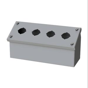 SAGINAW SCE-4PBA Pushbutton Consolet, 4 Holes, 30mm, 4 x 10 x 5 Inch Size, Wall Mount, Carbon Steel | CV6NQC