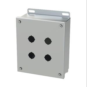 SAGINAW SCE-4SPBSS6I Pushbutton Enclosure, 4 Holes, 22mm, 8 x 7 x 3 Inch Size, Wall Mount | CV6RDD