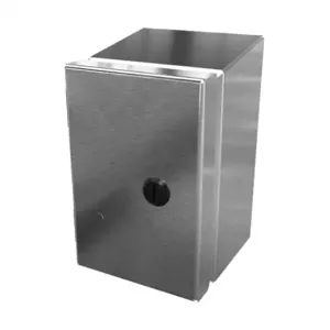 SAGINAW SCE-604ELJSSST Enclosure, Slope Top, 6 x 4 x 4 Inch Size, Wall Mount, 304 Stainless Steel | CV6RDY