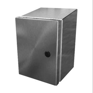 SAGINAW SCE-8066ELJSSST Enclosure, Slope Top, 8 x 6 x 6 Inch Size, Wall Mount, 304 Stainless Steel | CV6RFL