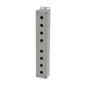 SAGINAW SCE-8PBI Pushbutton Enclosure, 8 Holes, 22mm, 21 x 4 x 3 Inch Size, Wall Mount, Carbon Steel | CV6RGH