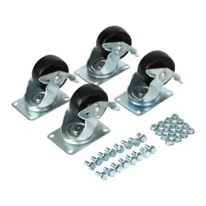 SAGINAW SCE-CAKS Caster Set, 1000Lb Capacity, 3 Inch Swivel Casters And Mounting Hardware | CV6NCT