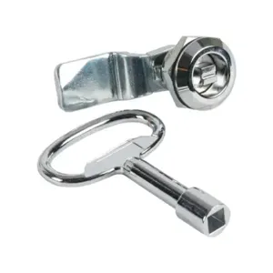 SAGINAW SCE-DL7SC Enclosure Latch, Replacement, 7mm Square, 1/4-Turn, 1-Point, Die-Cast Zinc, Chrome Finish | CV6TGV