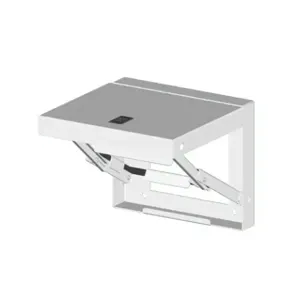 SAGINAW SCE-FS1212 Enclosure Folding Shelf, 12 x 12 Inch Size, Carbon Steel, White | CV6WBR