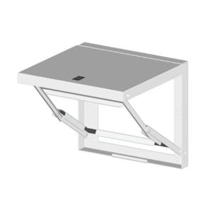 SAGINAW SCE-FS1818 Enclosure Folding Shelf, 18 x 18 Inch Size, Carbon Steel, White | CV6WBX