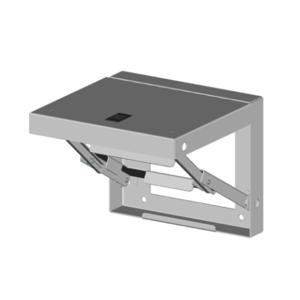 SAGINAW SCE-FS2424-09 Enclosure Folding Shelf, 24 x 24 Inch Size, Carbon Steel, Ansi 61 Gray | CV6WCC